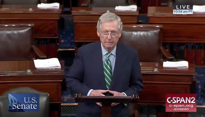 Mitch McConnell on the Senate floor