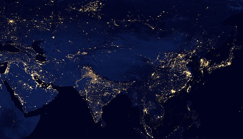 Earth's city lights at night