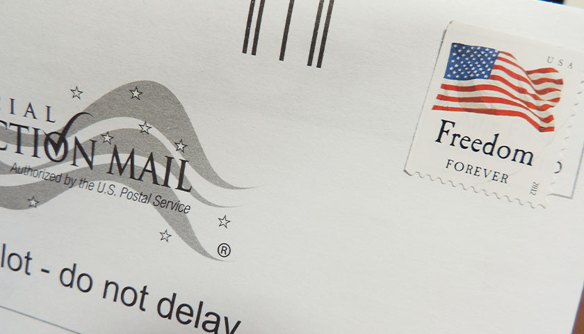 Close up of mail in ballot