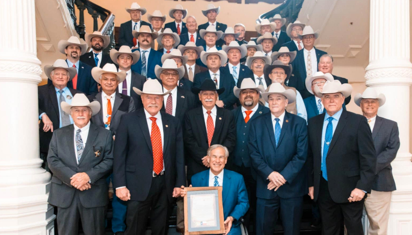 Sheriffs with Texas Gov. Greg Abbott